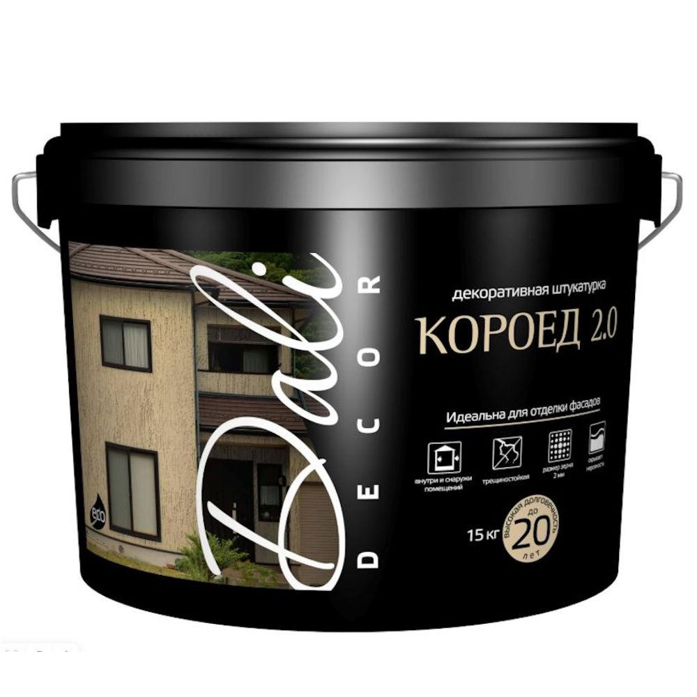 Декор.штукатурка DALI Decor Короед 2.0 белая 15кг (Рогнеда) * НОВИНКА Декор.штукатурка DALI Decor Короед 2.0 белая 15кг (Рогнеда) * НОВИНКА