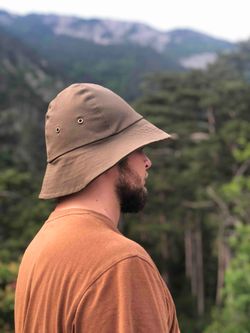 Панама Safari Hat Ручной работы Tapenada Темно-зеленая