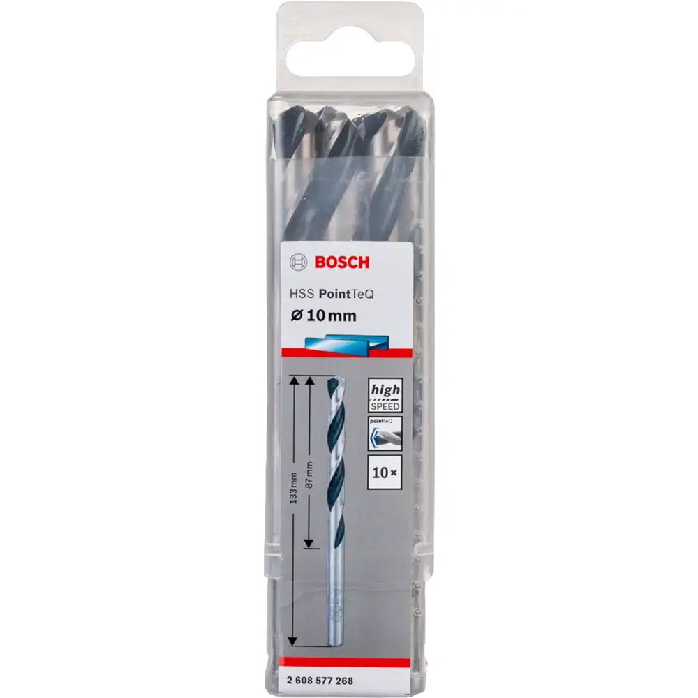 Сверло из быстрорежущей стали HSS PointTeQ 10 мм BOSCH 2608577268