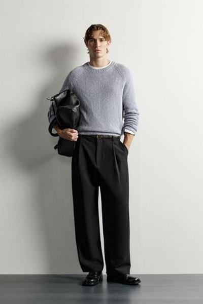 СВИТЕР ИЗ РЕЛЬЕФНОЙ ТКАНИ СВОБОДНОГО КРОЯ — ZARA