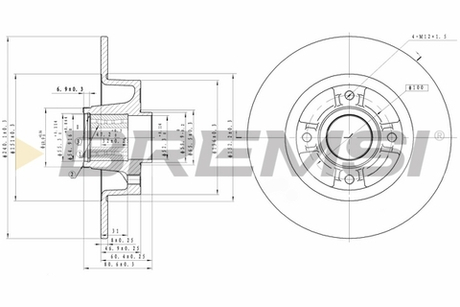 BREMSI - CD7571S-BMS - Brake Disc