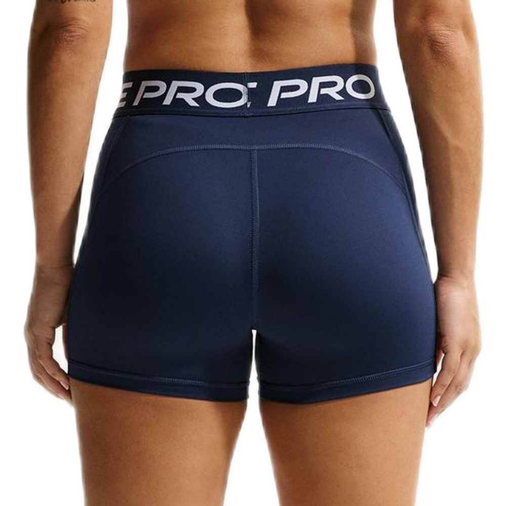 Женские теннисные шорты Nike Pro Dri-Fit 365 Mid-Rise 3in - midnight navy/white