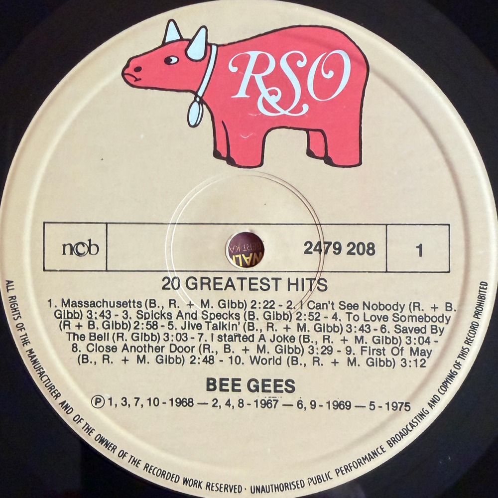 Bee Gees ‎– 20 Greatest Hits (Скандинавия 1978г.)