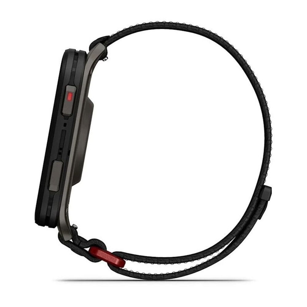 Смарт часы Garmin Venu X1 черные с серой титановой крышкой, черным нейлоновым ремешком