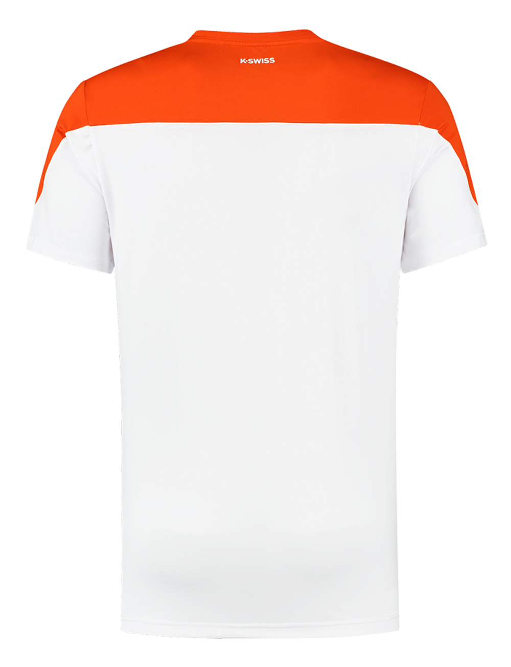 Мужская теннисная футболка K-Swiss Tac Hypercourt Block Crew Tee 3 - white/spicy orange