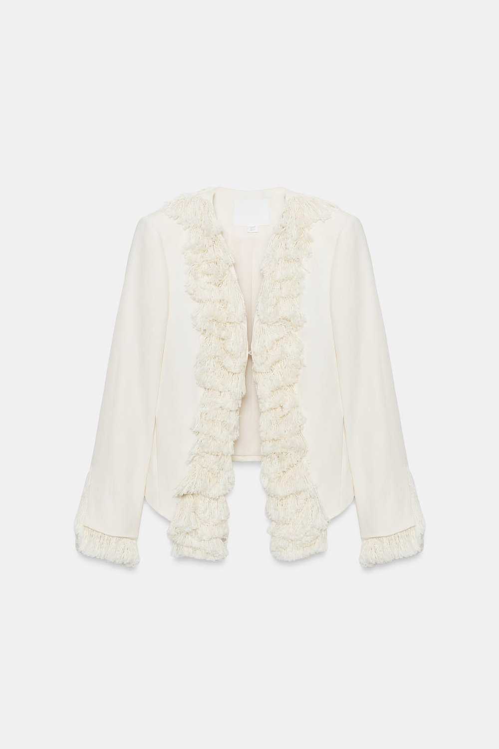 КУРТКА С БАХРОМОЙ И ЛЬНОМ — ZW COLLECTION — ZARA