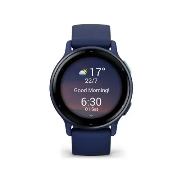 Vivoactive 5 синие с металлически-синим безелем и силиконовым ремешком