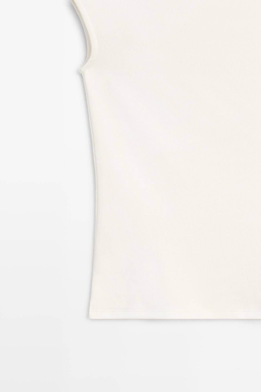 Massimo Dutti Топ из эластичной ткани, белый