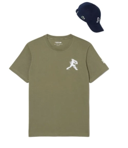 Теннисная футболка Lacoste Tennis x Novak Djokovic Pack - khaki green
