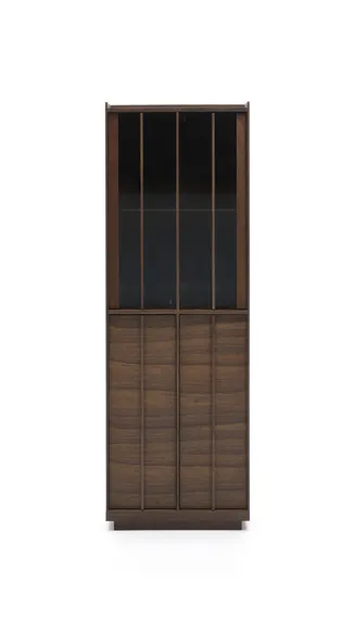 Витрина Onix, 170х100х40 см, шпон дуба цвета орех