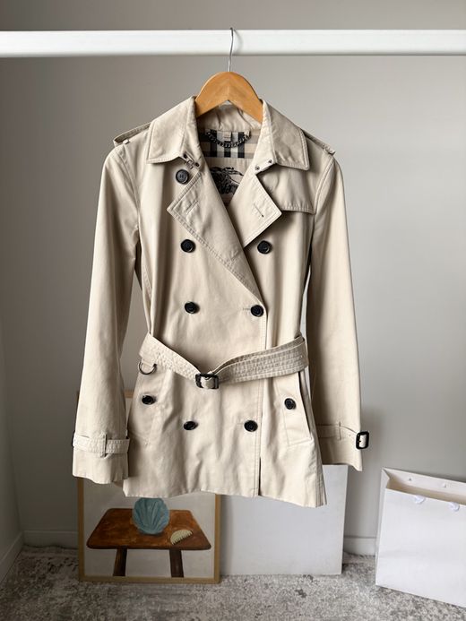 Хлопковый тренч Burberry, XS