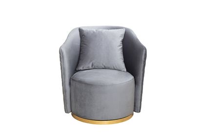 Кресло вращающееся 70x77x80см Garda Decor Verona бирюзовый/золото