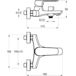 Смеситель для ванны Samba/Самба MDV30840gn
