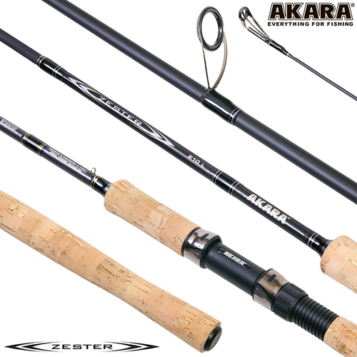Спиннинг штекерный угольный 2 колена Akara Zester IM7 (5-25) 2,4 м