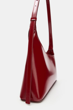 ZARA АСИММЕТРИЧНАЯ СУМКА, КРАСНЫЙ
