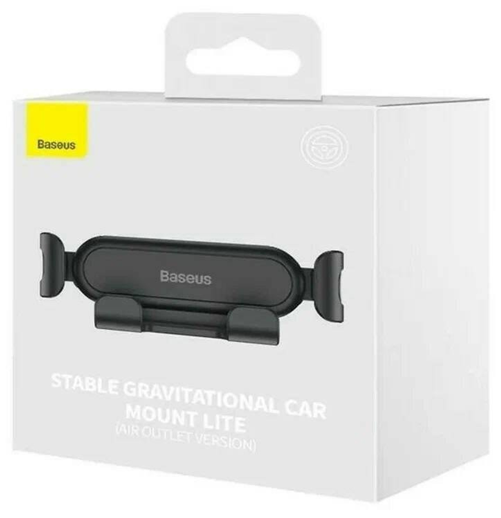 Держатель в автомобиль в воздуховод Baseus Stable Gravitational Lite SUWX010001 черный