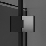 Душевое ограждение Niagara Nova NG-2832-34BLACK (100х100х195) квадрат,черный матовый,дверь распашная,стекло тонированное,1 место