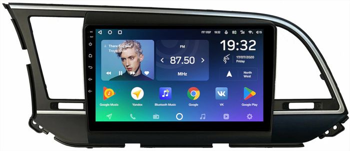 Магнитола для Hyundai Elantra 6 2016-2018 (штатная КЗВ, рамка тип 1) - Teyes CC2 PLUS монитор 9" QLED, Android 10, Быстрая, SIM-слот