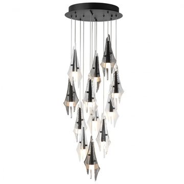Люстра каскадная LED 12*5.75W 3000К 5442/69L чёрный/белый матовый/дымчатый/прозрачный Afalina Odeon Light Exclusive