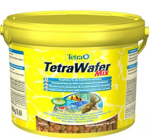 Корм для рыб TetraWaferMix, корм-чипсы для всех донных рыб, 3,6 л
