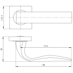 Ручка раздельная K.JK51.EVO (EVO JK) ABG-6 зелёная бронза