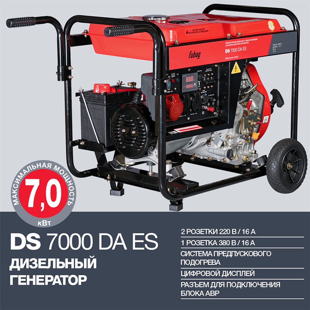 Дизельный генератор трехфазный Fubag DS 7000 DA ES