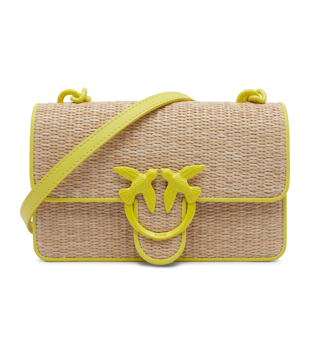 Сумка-мессенджер love one mini light cl rafia Pinko - желтый(103335 A1RQ)
