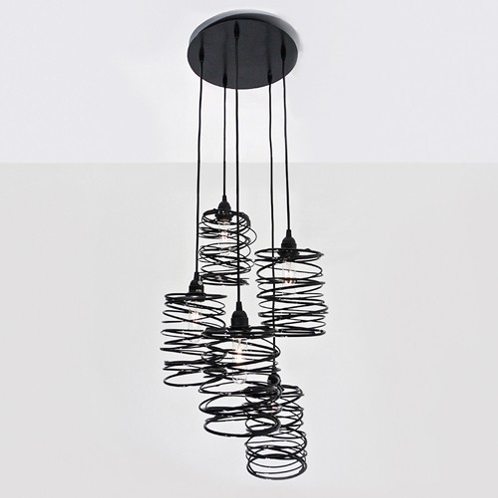 люстра Spiral Nest Cascading 5 Light Chandelier By Zac Ridgely ( white )