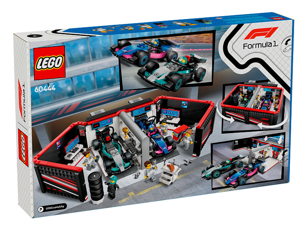 Конструктор Лего Сити Формула 1 гараж, Мерседес амг | LEGO City F1 Garage & Mercedes‑AMG 60444 678 деталей (7+)