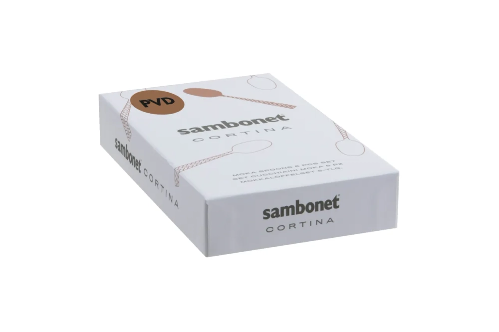 Sambonet Набор из 6 медных ложек для эспрессо Cortina PVD 52722CA7