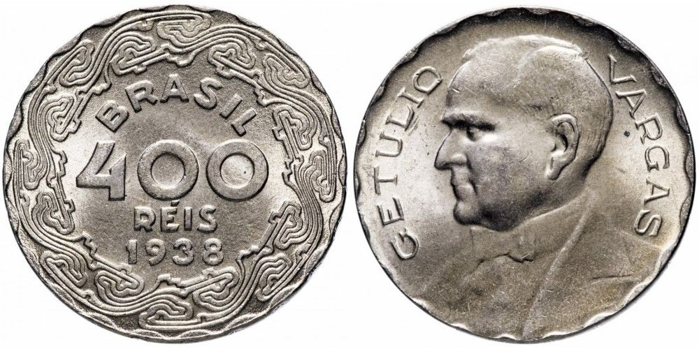 Бразилия 400 реалов, 1938 - 1942 Жетулиу Дорнелис Варгас XF