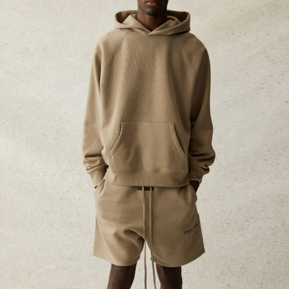 Толстовка Fear of God Essentials SS21 Pull-Over Hoodie Moss Logo, FOG-SS21-579
