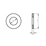 Шайба DIN 125 латунь A 3,2 [для резьбы M3] плоская без фаски в упак 1000 шт