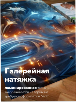 Картина Свет цветка модульная 50x70см 3шт., на деревянном подрамнике