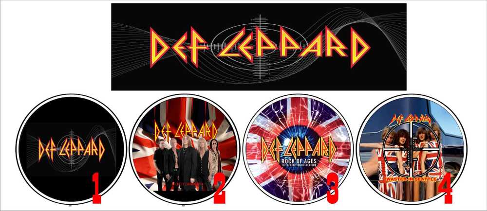 Значок Def Leppard 36 мм ( в ассортименте )