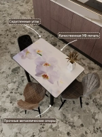 Обеденный стол "Орхидея белая" 90x60 см