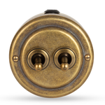Переключатель (проходной) ретро тумблерый 2 кл. "Бронза" VINTAGE-BRASS 30402-1 / 2 группы света, проходной