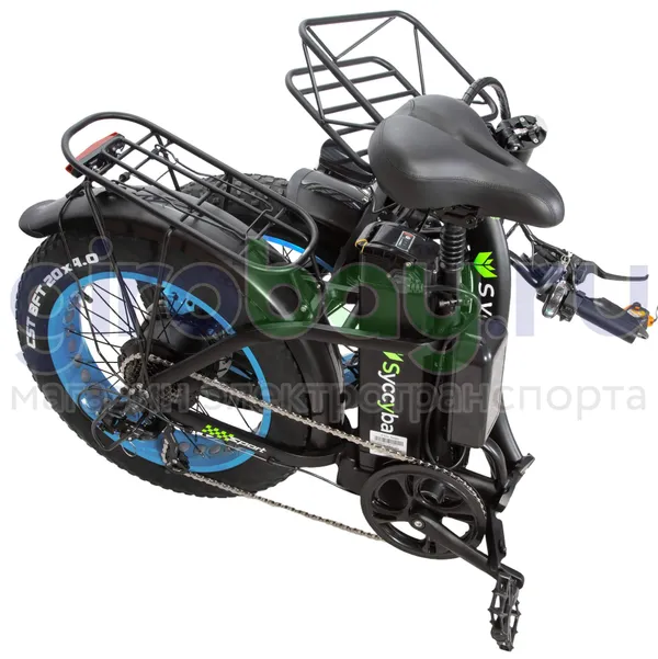 Электровелосипед Syccyba F11 Pro Dual 48V/20Ah (полный привод) - Синий обод фото №14