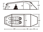 Палатка Naturehike Opalus Si 2-местная, алюминиевый каркас, зеленая