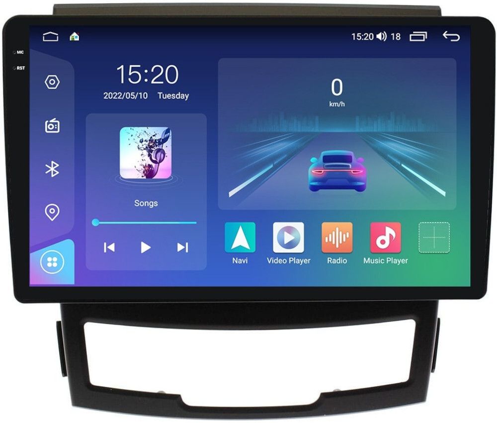 Магнитола для SsangYong Actyon II 2011-2013 - Parafar PF159LUX1U2K на Android 13, Быстрая, QLED+2K, CarPlay, 4G SIM-слот