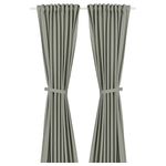 Комплект штор IKEA LENDA (ЛЕНДА), Хаки 140x250 см, 2 шт