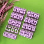 Бигуди пластмассовые с зажимом 8шт, цвет микс, d=30мм