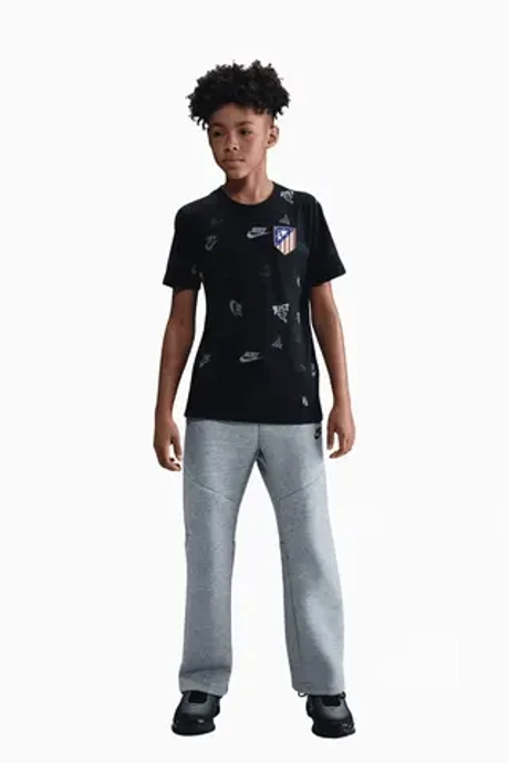 Футболка Nike Atlético Madrid 25/26 Crest AOP Junior - черный