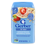 Gerber, Lil 'Bits®, каша для детей от 8 месяцев, овсянка, банан и клубника, 227 г (8 унций)