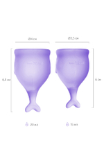 Набор менструальных чаш Satisfyer Feel secure Menstrual Cup фиолетовый 2 шт