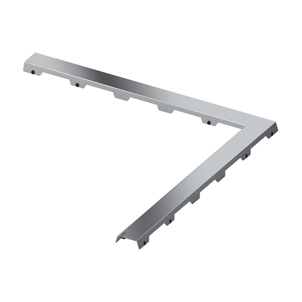 Декоративная панель TECEdrainline "steel II" нержавеющая сталь, глянец, для углового душевого канала 90° 900 x 900