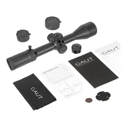 Прицел Gaut Azurite 4-16x50, сетка 35, FFP, 0.1 МIL - комплект поставки с крышками и инструкцией