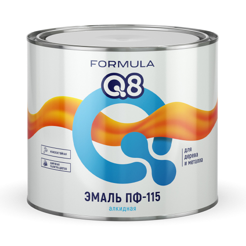 Эмаль ПФ-115 алкидная Formula Q8, глянцевая, зеленая