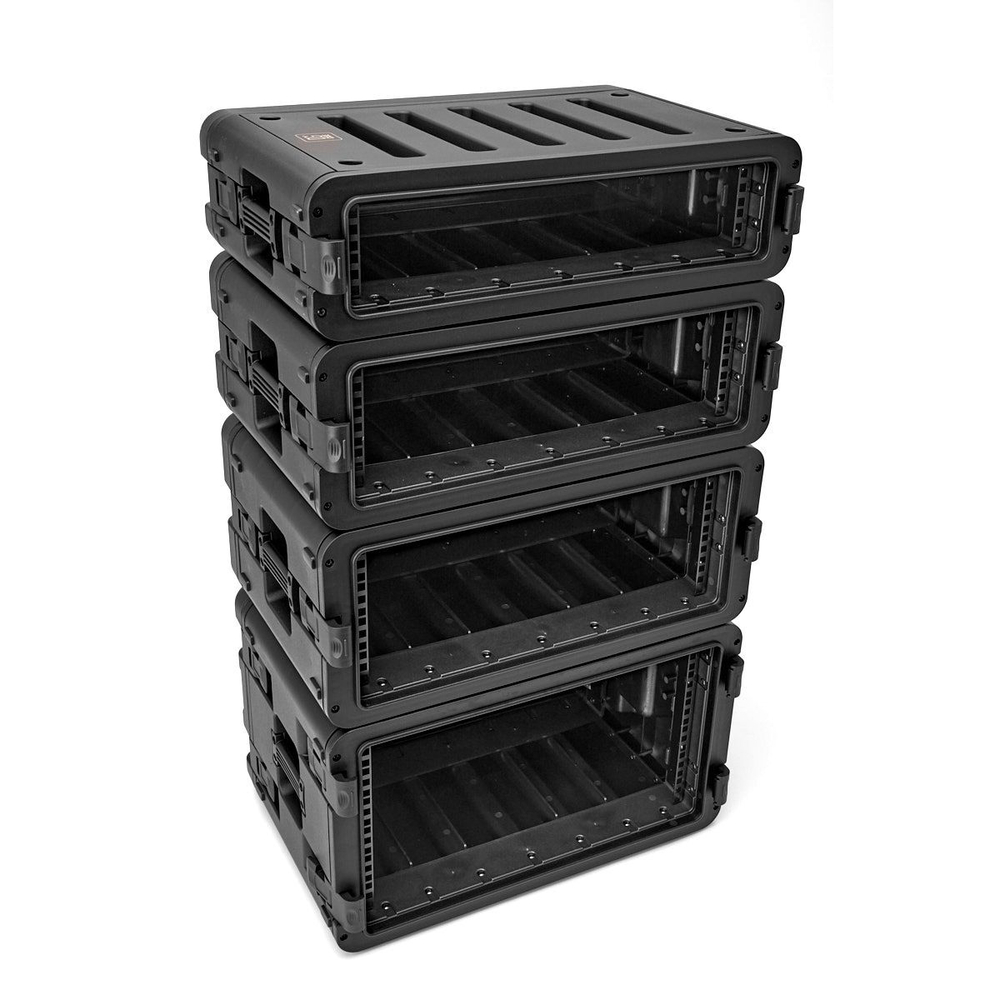 RACK | Ударопрочный Короткий рэковый кейс 4 юнита глубина 30 см DGCASE@RACK4US30 | Внутр. размеры 485*265*185мм