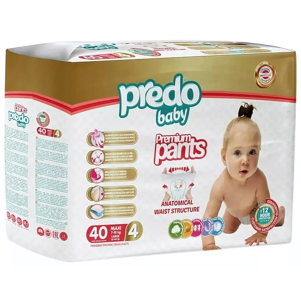 Подгузники-трусики Predo Baby № 4 (7-18 кг.) 40 шт